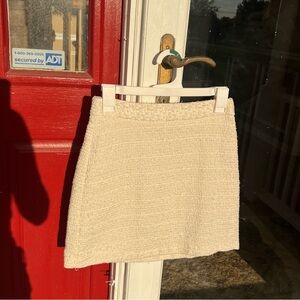 H&M White/Cream Mini Skirt